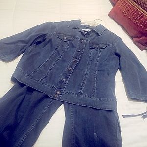 🥀Coldwater Creek Jean cropped pantsuit